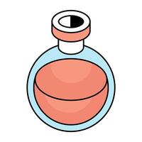 An editable design icon of chemical flask vector