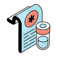 Trendy design icon of medical report vector