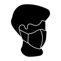 Modern design icon of face mask vector