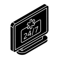 Creative design icon of anytime vector