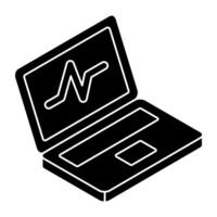 A unique design icon of ecg monitor vector