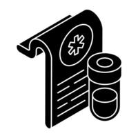 Trendy design icon of medical report vector