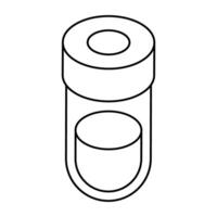 An editable design icon of sample tube, lab apparatus vector
