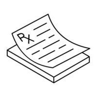 Trendy design icon of rx vector
