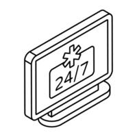 Creative design icon of anytime vector
