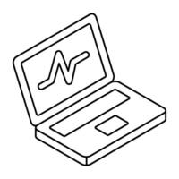 A unique design icon of ecg monitor vector