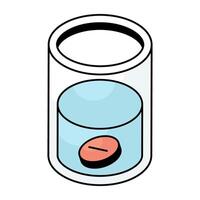 An icon design of dissolve medicine vector