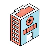 Modern design icon of hospital building vector