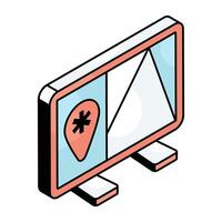 Medical location icon in unique design vector