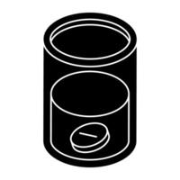 An icon design of dissolve medicine vector