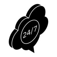 Creative design icon of anytime vector