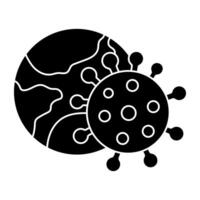 A flat design icon of COVID-19 vector