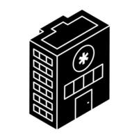 Modern design icon of hospital building vector