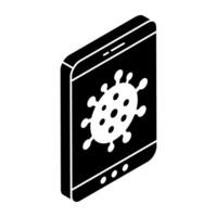A flat design icon of COVID-19 vector