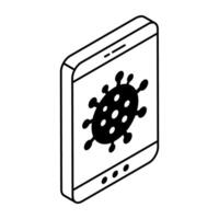 A flat design icon of COVID-19 vector
