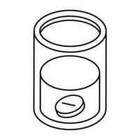 An icon design of dissolve medicine vector