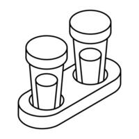 An editable design icon of experiment vector