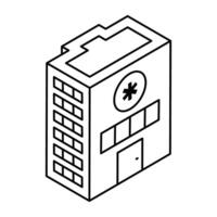 Modern design icon of hospital building vector