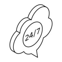 Creative design icon of anytime vector