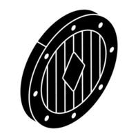 A colored design icon of casino token vector