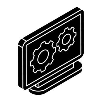 A unique design icon of system setting vector