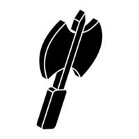 An icon design of battle axe vector