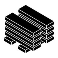 A unique design icon of wood planks vector