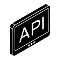 Trendy design icon of api vector