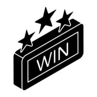 Modern design icon of win board vector