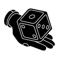 A flat design, icon of ludo dice vector