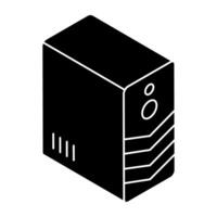 Modern design icon of cpu vector