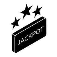 Modern design icon of jackpot board vector
