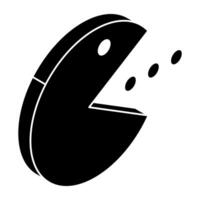 Creative design icon of bubble eating game vector