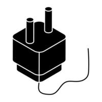 A unique design icon of plug vector
