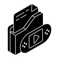 Perfect design icon of game folder vector
