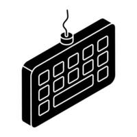 Editable design icon of keyboard vector