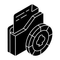 Perfect design icon of casino folder vector