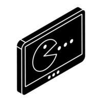 Creative design icon of bubble eating game vector