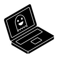 Creative design icon of ghost game vector