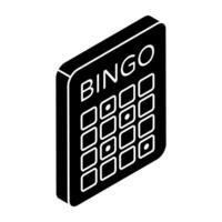 Perfect design icon of bingo game vector