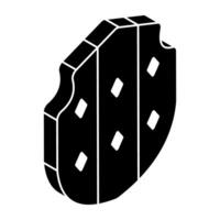 An editable design icon of security shield vector