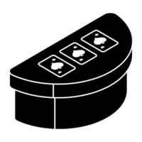 A unique design icon of casino table vector