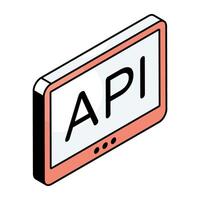 Trendy design icon of api vector