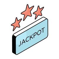 Modern design icon of jackpot board vector