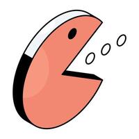 Creative design icon of bubble eating game vector
