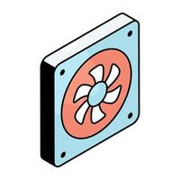 Modern design icon of computer fan vector