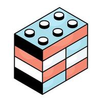 Premium design icon of building blocks vector