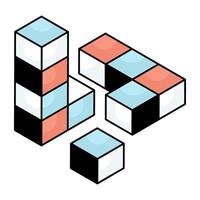 Premium design icon of building blocks vector