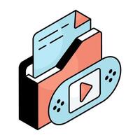 Perfect design icon of game folder vector