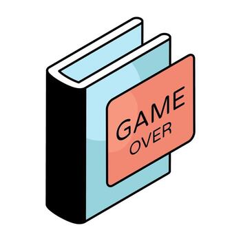 A flat design, icon of game over vector